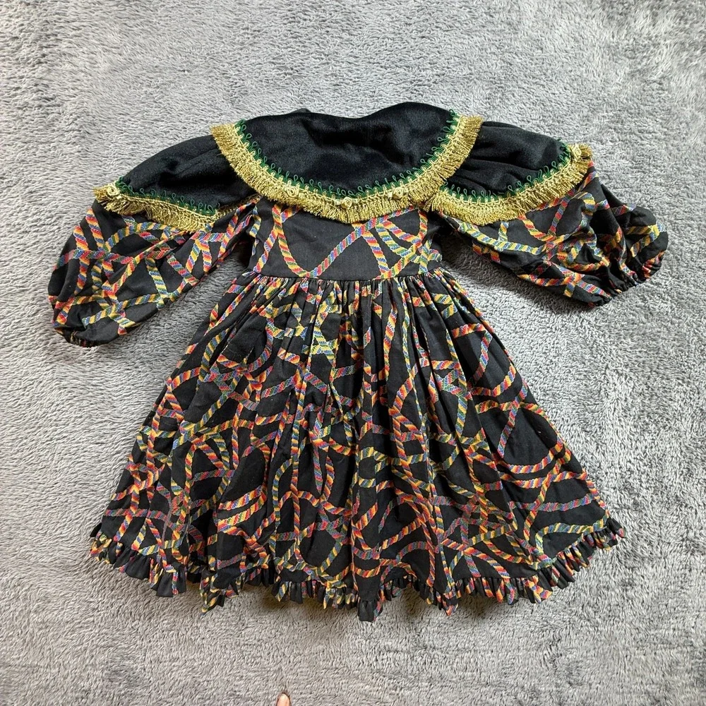 Vintage Dolls Dress 20" Dancing Maiden Renee Noso PNW Ribbon Print - Picture 1 of 10